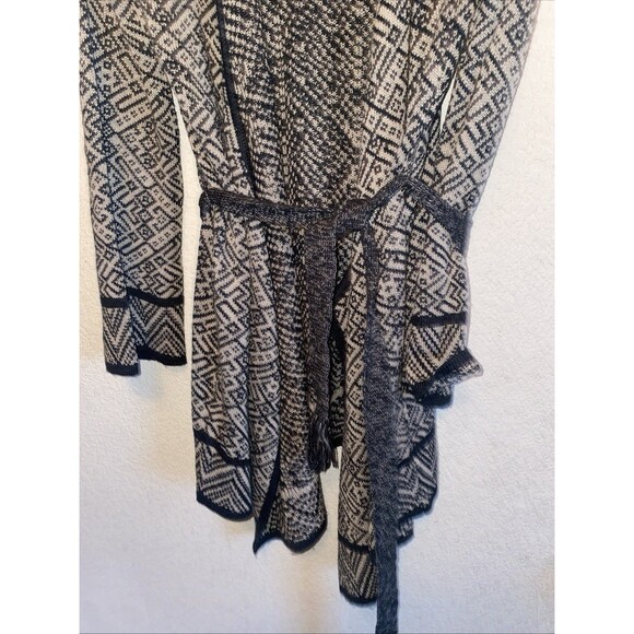 Knox Rose Western Cardigan Belt Sweater Long Cottage Boho Duster Country M Flare - Picture 5 of 8